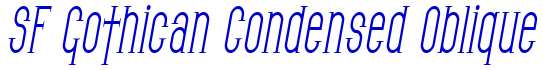 SF Gothican Condensed Oblique लिपि